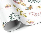 Farbige Vögel Geschenkpapier (Rolleneckpunkt)