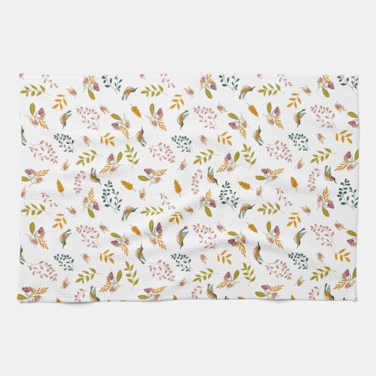 Farbige Vögel Geschirrtuch (Horizontal)