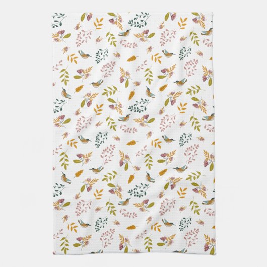 Farbige Vögel Geschirrtuch (Vertikal)