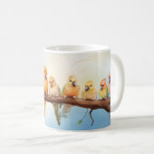 Farbige Vögel Kaffeetasse (VorderseiteRechts)