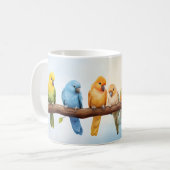 Farbige Vögel Kaffeetasse (Vorderseite Links)