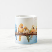Farbige Vögel Kaffeetasse (Mittel)