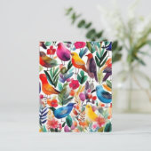 Farbige Vögel und Blume (Stehend Vorderseite)