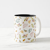Farbige Vögel Zweifarbige Tasse (VorderseiteRechts)