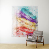 Farbige Vogelfedern Wandteppich (Beispiel)