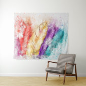 Farbige Vogelfedern Wandteppich (Beispiel (Horizontal))