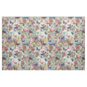 Farbige Vogelschmetterlinge Vintages Blumenmuster Stoff (Fat Quarter (45,7 x 55,9 cm))