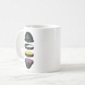 Farbige, voneinander getrennte Gesichter Kaffeetasse (Vorderseite Links)