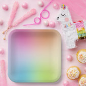 Farbige Vorlage Blau Grün Gelb Orange Rot Pappteller (Party)