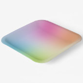 Farbige Vorlage Blau Grün Gelb Orange Rot Pappteller (Gewinkelt)