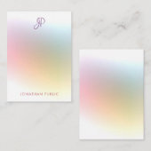 Farbige Vorlage Elegantes handgeschriebenes Monogr (Vorne/Hinten)