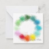 Farbige Vorlage für benutzerdefinierten Handskript (Rückseite)