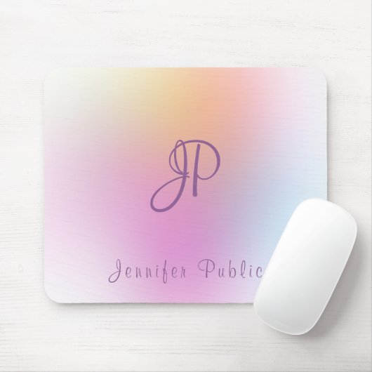 Farbige Vorlage für kalligrafisches Text Monogram Mousepad (Mit Mouse)