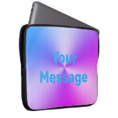 Farbige Vorlage für Lila und blauen Text Laptopschutzhülle (Vorne Rechts)