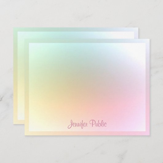 Farbige Vorlage Kalligrafischer Skripttext (Vorne/Hinten)