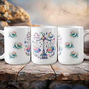 Farbige Waage des Tierkreiszeichens Waage Astrolog Kaffeetasse