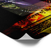 Farbige WährungsCollage Poster (Ecke)