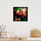 Farbige WährungsCollage Poster (Küche)