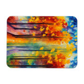 farbige Walddarstellung Magnet (Horizontal)