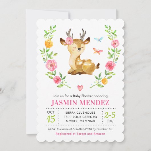 Farbige Waldhühnerdusche Einladung (Vorderseite)