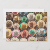 Farbige Waldhütten Dankeskarte (Vorderseite)