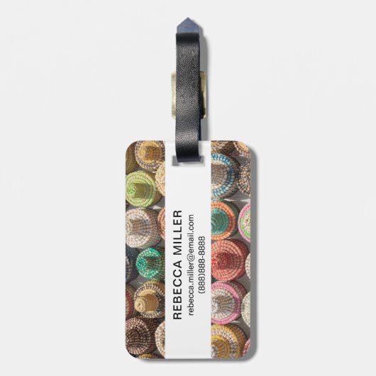 Farbige Waldhütten Gepäckanhänger (Rückseite vertikal)