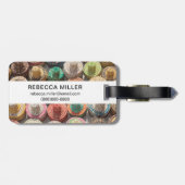 Farbige Waldhütten Gepäckanhänger (Rückseite horizontal)