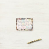 Farbige Waldhütten Post-it Klebezettel (Auf Schreibtisch)