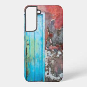 Farbige Wand, Tür und Fensterläden Samsung Galaxy Hülle