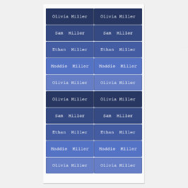 Farbige, wasserdichte Namensschilder für die Schul Etiketten