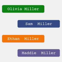 Farbige, wasserdichte Namensschilder für die Schul Etiketten