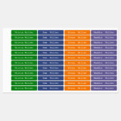 Farbige, wasserdichte Namensschilder für die Schul Etiketten (Blatt)