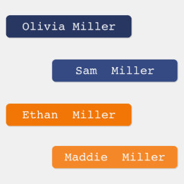 Farbige, wasserdichte Namensschilder für die Schul Etiketten