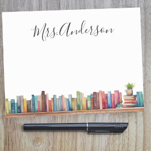 Farbige Wasserfarbbücher Lehrername Post-it Klebezettel