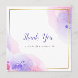Farbige Wasserfarbe Danke Karte