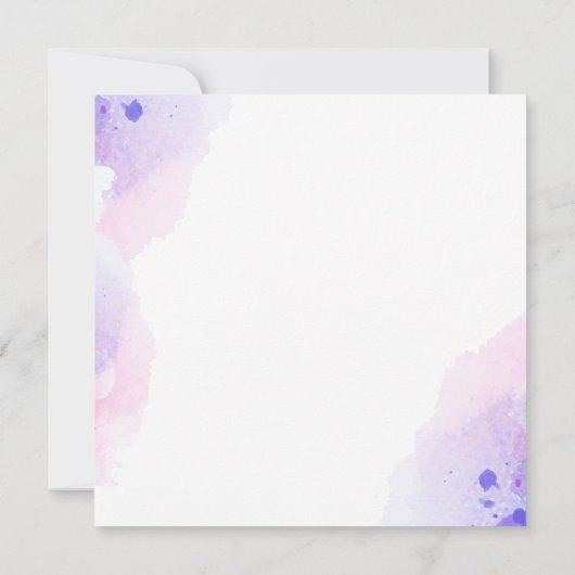 Farbige Wasserfarbe Danke Karte (Rückseite)