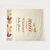 Farbige Wasserfarbe Eiscreme Sweet Baby Dusche Wandteppich (Vorderseite (Horizontal))