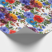 Farbige Wasserfarbe-Floral Geschenkpapier (Ecke)