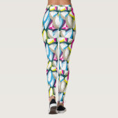 Farbige Wasserfarbe-Floral Leggings (Rückseite)