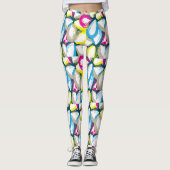 Farbige Wasserfarbe-Floral Leggings (Vorderseite)