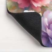 Farbige Wasserfarbe Florale Vorlage Monogramm Mousepad (Ecke)
