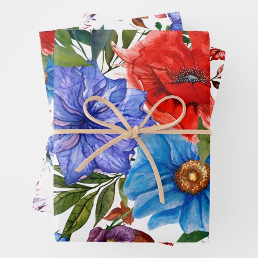 Farbige Wasserfarbe Geschenkpapier Set (Beispiel)