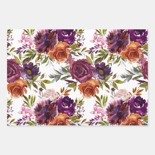 Farbige Wasserfarbe Geschenkpapier Set (Vorderseite 2)