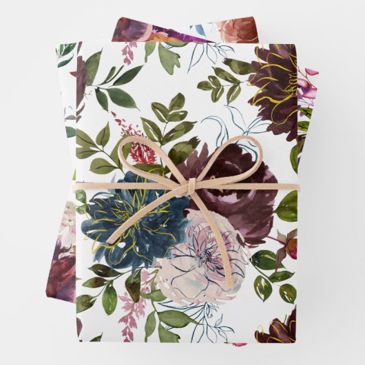 Farbige Wasserfarbe Geschenkpapier Set (Beispiel)