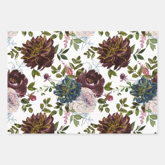 Farbige Wasserfarbe Geschenkpapier Set (Vorderseite)