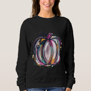 Farbige Wasserfarbe-Kürbis-Sweatshirt - Herbst-Shi Sweatshirt