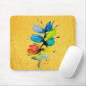 Farbige Wasserfarbe lose abstrakt blumenreich Mousepad (Mit Mouse)