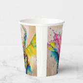 Farbige Wasserfarbe Saxophon Splash Pappbecher (Rechts)