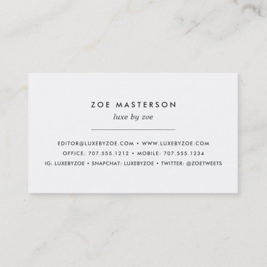 Farbige Wasserfarbe Visitenkarte (Rückseite)