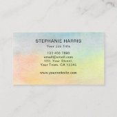 Farbige Wasserfarbe Visitenkarte (Rückseite)